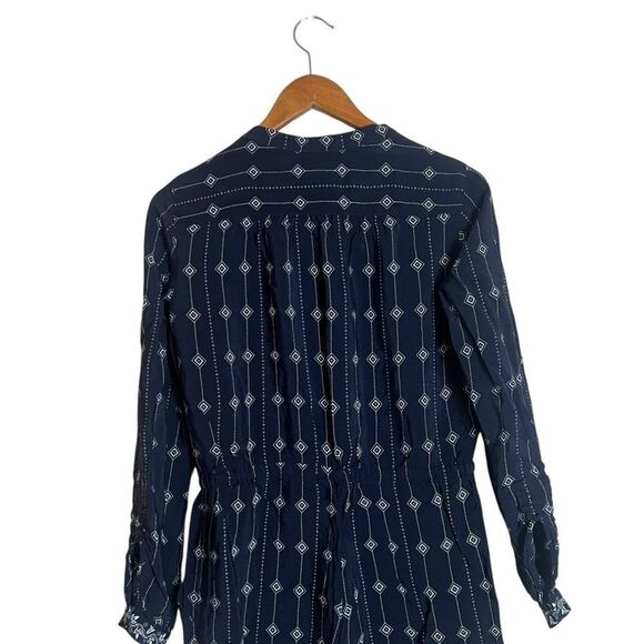 Loft navy‎ patterned romper. Size xs - Picture 6 of 8